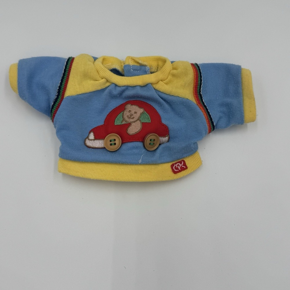Vintage Cabbage Psych Kids Shirt Blue With Red Car & Yellow Trim